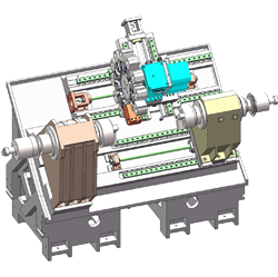 Torno de doble huso CNC